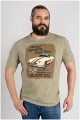Washed-look korte mouw t-shirt van Kitaro