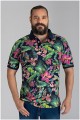 Kitaro korte mouw polo bloemenprint