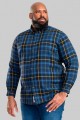 Extra lang flanel overhemd van D555